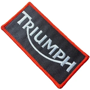🔥 Triumph Motorcycle Embroidered Iron On Patch Biker MC Cafe Racer English Moto - Picture 1 of 5