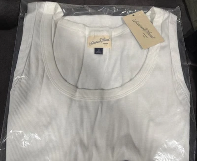 Paquete de 2 - Camiseta sin mangas acanalada con hilo universal blanca talla 1X nueva Foto 1 de 3