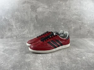 Adidas Vintage Rare Samba OG PRB Red Black Leather Sneakers Sz 8.5US - Picture 1 of 12