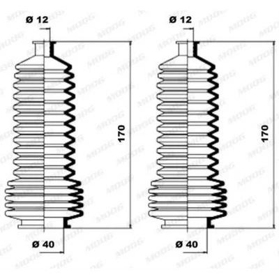 MOOG FALTENBAL LENKMANSCHETTE Para Renault Scénic I Gran Monovolumen JA0/1_ FA0_ - Imagen 1 de 2