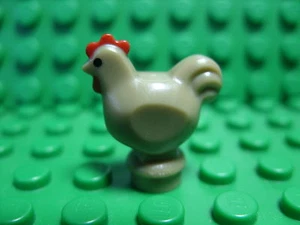 Lego NUEVO Pequeño Bronceado Oscuro Pollo - Animales de Granja/Castillo - Imagen 1 de 1