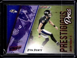 JUSTIN TUCKER 2021 PRESTIGE PRESTIGOUS PROS **RED** !! /299 - SP - 🔥🔥RAVENS - Picture 1 of 2