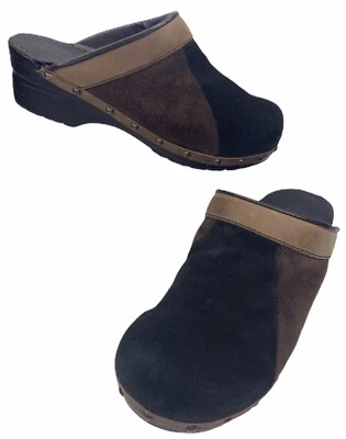 Zuecos Sanita The Original Danés Mula Negro y Marrón Enfermera Mujer Talla 40     Foto 1 de 4