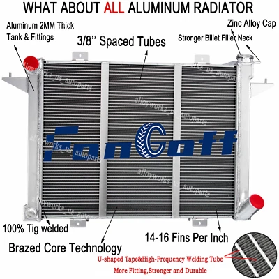 Radiador de actualización de 3 núcleos adecuado para Dodge D250 D350 W250 W350 1991 1992 1993 5,9 L diésel Foto 1 de 4