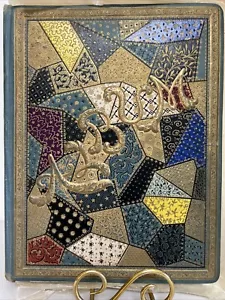 Cartoline pubblicitarie album vittoriano effimere con copertina stile patchwork - Foto 1 di 12