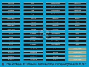 Peddinghaus 1/16 Wehrmacht & Waffen-SS Armbänder / Manschettentitel WWII 847 - Bild 1 von 1