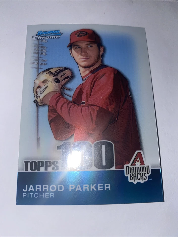 Tarjeta de béisbol 2010 Bowman Chrome Topps 100 Prospects TPC56 Jarrod Parker/999 705 Foto 1 de 2