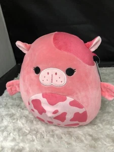 Squishmallow 8" Kerry Strawberry Milk SeaCow Soft Pink Spotted Sea Plush BNWT - Picture 1 of 3