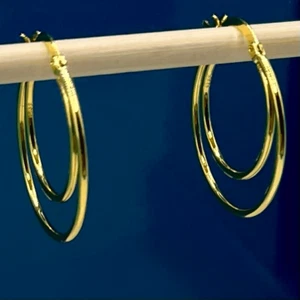 BBH Gold Vermeil Double Hoop Earringd - Imagen 1 de 10