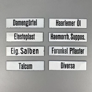 Antike Emaille-Schilder "Drogerie-Artikel" aus Apotheke, für Apothekerschrank - Bild 1 von 6