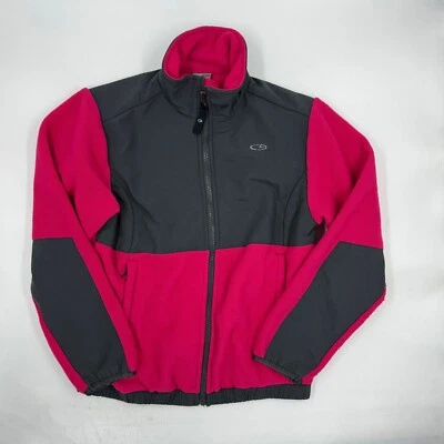 Chaqueta polar Champion para mujer cremallera completa talla M rosa negro poliéster a prueba de viento Foto 1 de 4