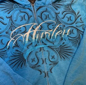 Hurley Hoodie Sweatshirt Size XL Zip Up Y2K Vintage Distressed - Picture 1 of 4