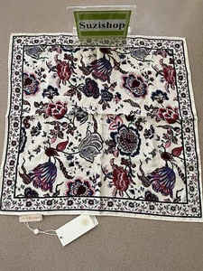 Tory burch Happy Times Silk Neckerchief Scarf 19"x19" - Picture 1 of 5