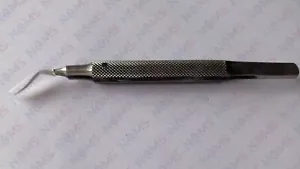 Pinza SS Urata Capsulorrhexis punta delicata per cistomo, strumento angolato 12 mm - Foto 1 di 15