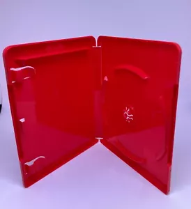 3 PCS NEW HIGH QUALITY 14MM BLU-RAY RED GAME CASE, BLU-RAY LOGO ONLY, BR-RED - Picture 1 of 2