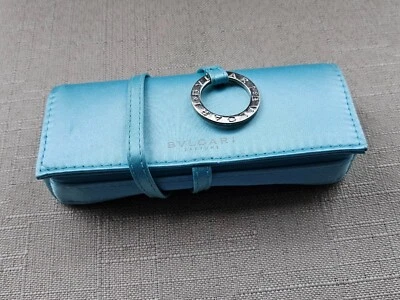 BVLGARI Bolsa de Perfume Turquesa Satén Bolso Pequeño Auténtico Foto 1 de 4