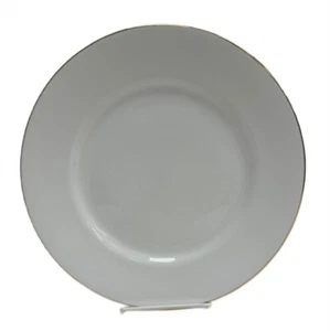 10.75" Bone Сhina Plate with décor Dinner Plate with Gold Trim - Picture 1 of 3
