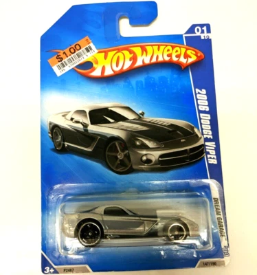 Dodge Viper Dream Garage '09 2006 Hot Wheels plateado hecho en Malasia Foto 1 de 4