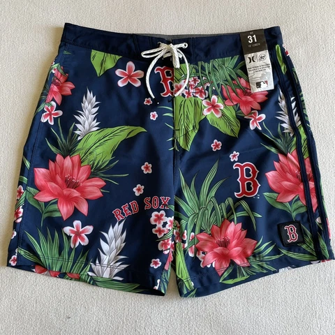 Hurley x 47 Brand Phantom MLB Boston Red Sox Board Shorts Mens Size 31 Cover