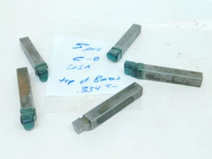 RESHARPENED 5PCS. USA CARBIDE BRAZED TOOL BITS C8 (SHANK: 1/2") - Picture 1 of 2