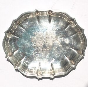 Vintage West Point Military 1940s Intl Silver Co Chippendale Tray Candy Dish