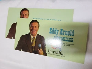 2 Eddy Arnold 1973 Harrah's Reno Promi Postkarte groß Jud Strunk - Bild 1 von 3