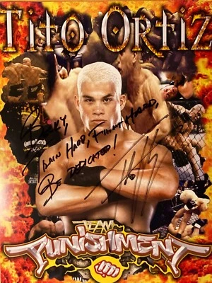 Foto FIRMADA a Mano Tito Ortiz 8.5x11 - Team Punishment Original Promo UFC Foto 1 de 3