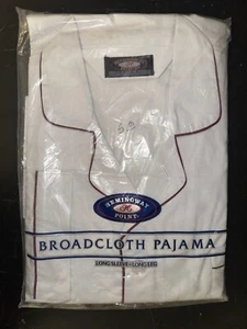 vintage hemingway point broadcloth pajamas size large - Picture 1 of 2