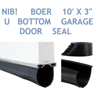 NIB! Boer Garage Guardian T- CHANNEL 3" x 10' U Round Bottom Garage Door Seal - Picture 1 of 7