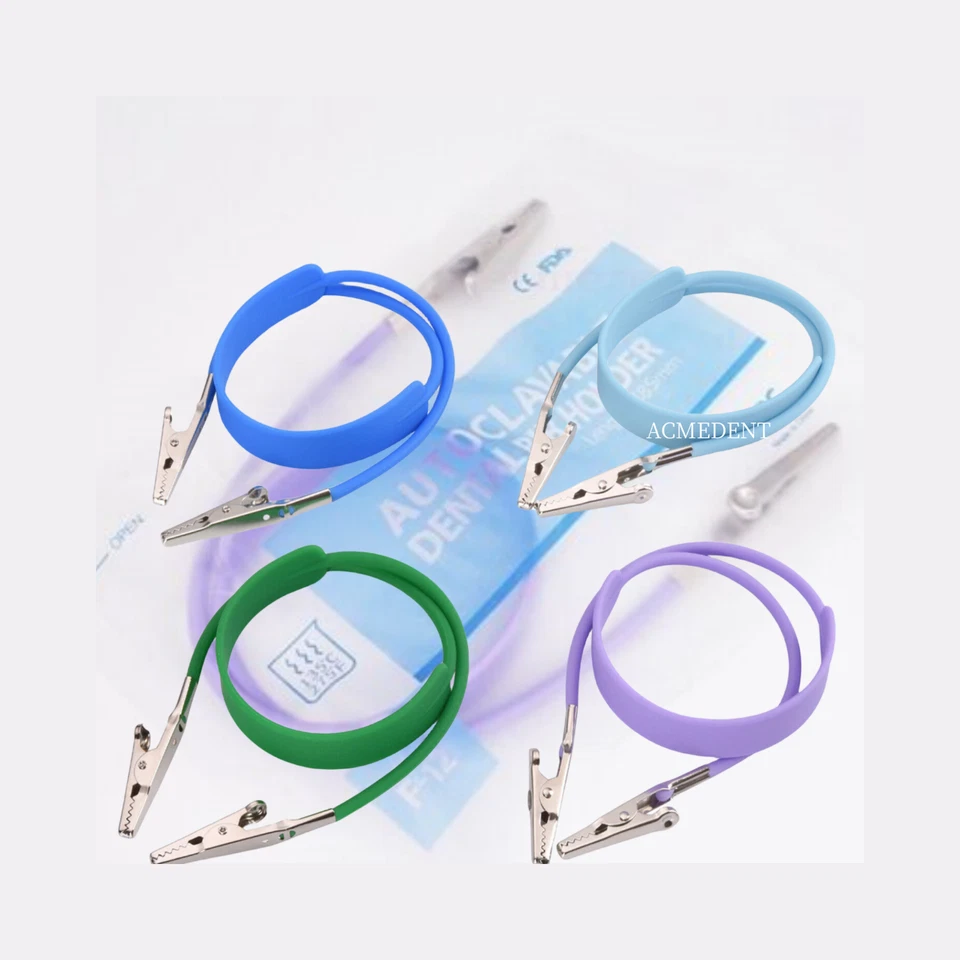 Lote de 5 piezas de clips antideslizantes para baberos de silicona dental 135 °C individuales Foto 1 de 4