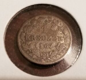 Bayern Bavaria 1 Kreuzer Coin 1867
