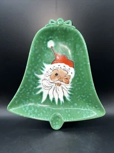 Vintage Lefton Christmas Holiday Winking Santa Dish - Picture 1 of 14