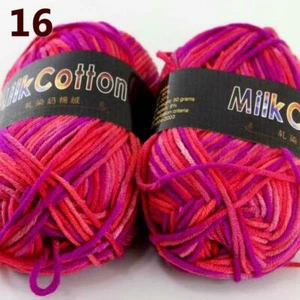 AIP New 2Skeinsx50g Soft DK Baby Cotton Crochet Yarn Hand Wool Scarf Knitting 16 - Picture 1 of 4