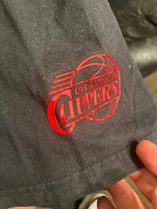 Los Angeles Clippers Unk brand 2xl embossed art t shirt black NBA 00's - Picture 1 of 3