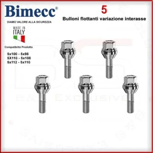 Bulloni flottanti variazione interasse 14x1,5 5x112 A 5x110 5 Pezzi Audi opel - Imagen 1 de 2
