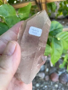 Smoky Lemurian Seed Quartz Twinned Point 199g 90mm Reiki Healing Crystal - Picture 1 of 12
