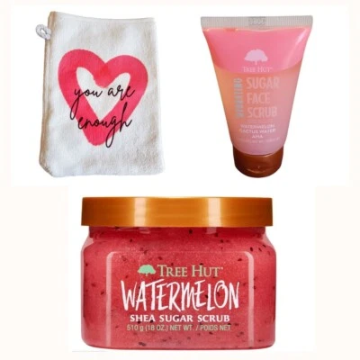 Tree Hut Watermelon Shea Sugar Exfoliating Body & Face Scrubs Bath Gift Set - Image 1 of 4