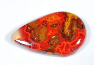 NATURAL RED MOSS CRAZY MOROCCO SEAM AGATE PEAR RECTANGLE CABOCHON GEMSTONE FS-