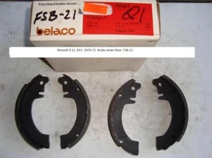 Renault R 12, R15. 1970-72. Brake Shoes Rear. # FSB-21  - Picture 1 of 2