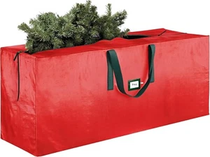 Heavy Duty Christmas Tree Storage Bag 9 Ft - Red Xmas Tree Storage Bags, Red NEW - Picture 1 of 7