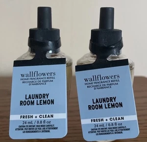 “LAUNDRY ROOM LEMON” WALLFLOWER Refills X 2. Bath & Body Works. SHIPS FREE!! - Picture 1 of 2