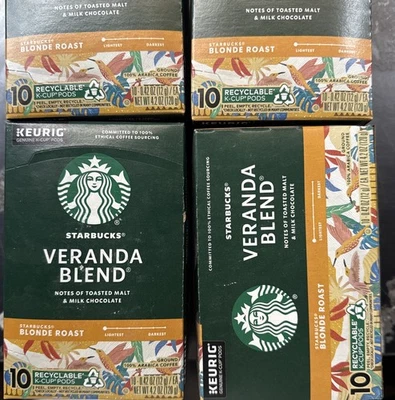 Starbucks Veranda Mezcla Rubio Café Tostado Keurig 10 K-Cups Cápsulas 4pk Stock Antiguo Foto 1 de 2