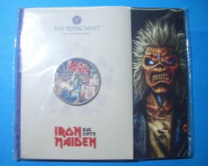 2025 UK Music Legends IRON MAIDEN Brilliant Uncirculated Color Coin NEW RELEASE! - Picture 1 of 5