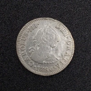 Mexico Spanish Colony 1/2 Real, 1780 FF, Silver Coin - Picture 1 of 2
