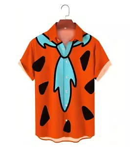 Fred Flintstone Fancy Dress Costume T- Shirt The Flintstones 70's 80's S-5XL - Picture 1 of 13