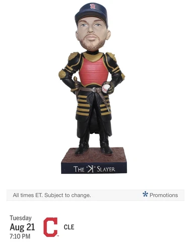 2018 Game Of Thrones Red Sox Chris Sale K Slayer Bobblehead PRESALE Cover