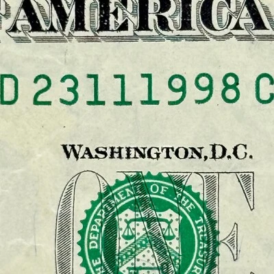 23rd November 1998 Birthday 23 Nov 1998 Dollar Fancy Serial Number Free Shipping - Image 1 of 3