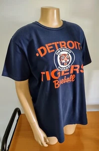 Detroit Tigers Retro-Style Logo Adult L 100% Cotton Graphic T-Shirt - New! - Picture 1 of 4