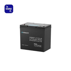 Renogy 100Ah 12V LiFePO4 Lithium Battery Mini Size Off Grid 5000+ Deep Cycle BMS - Picture 1 of 8
