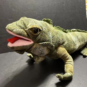 Marioneta de mano grande iguana The Puppet Company 42"" verde cuerpo completo - Imagen 1 de 16